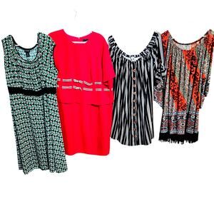 Women's 3X 22W 24W  Dresses Wholesale Bulk Lot of 4 XXXL 3XL Dress